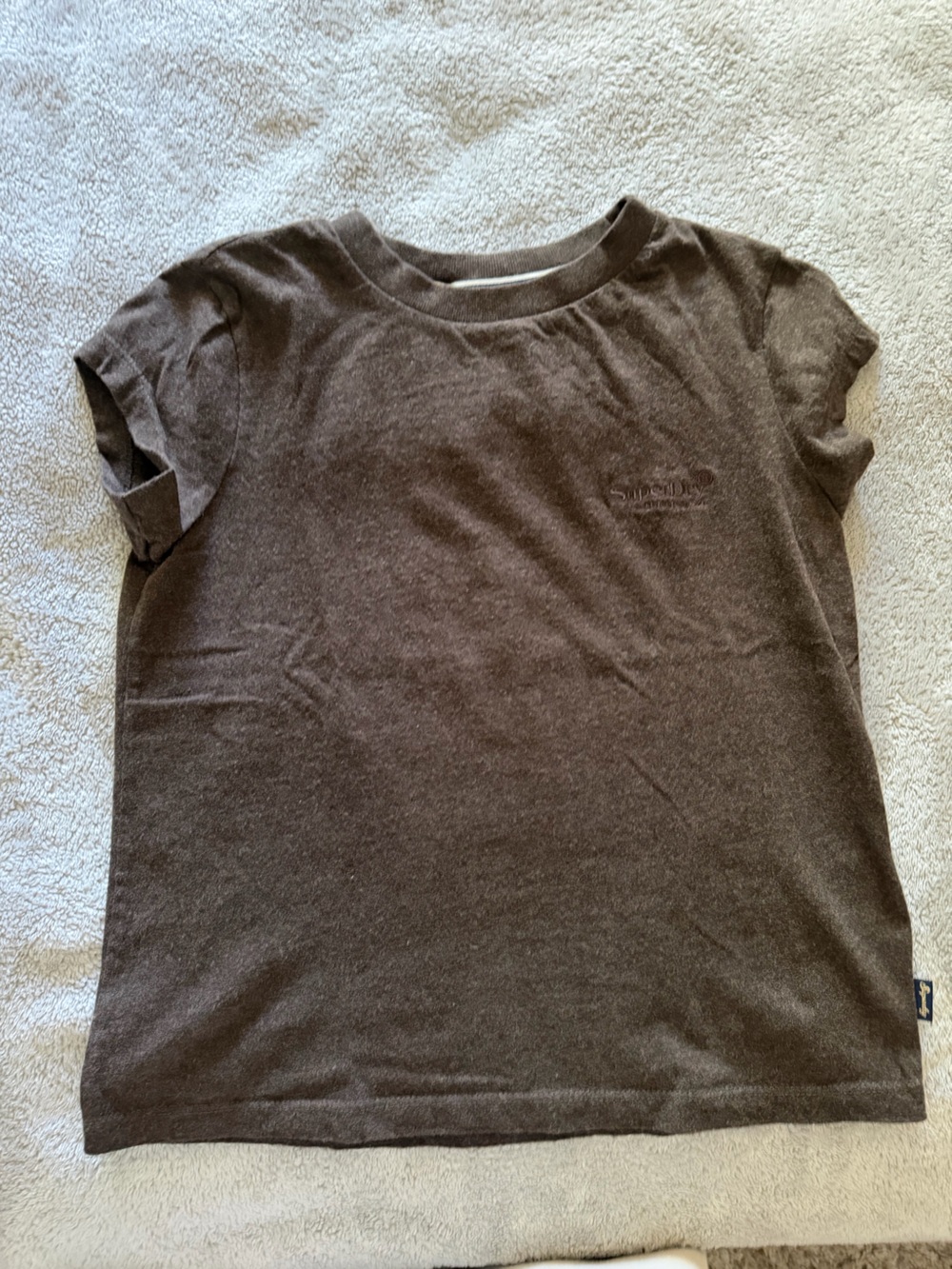 Superdry Women's Brown Short Sleeve Logo Tee